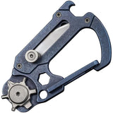 Civivi Polymorph Carabiner Multitool Titanium Construction With Replaceable Blades Blue For EDC Enthusiasts by Civivi