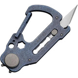 Civivi Polymorph Carabiner Multitool Titanium Construction With Replaceable Blades Blue For EDC Enthusiasts by Civivi