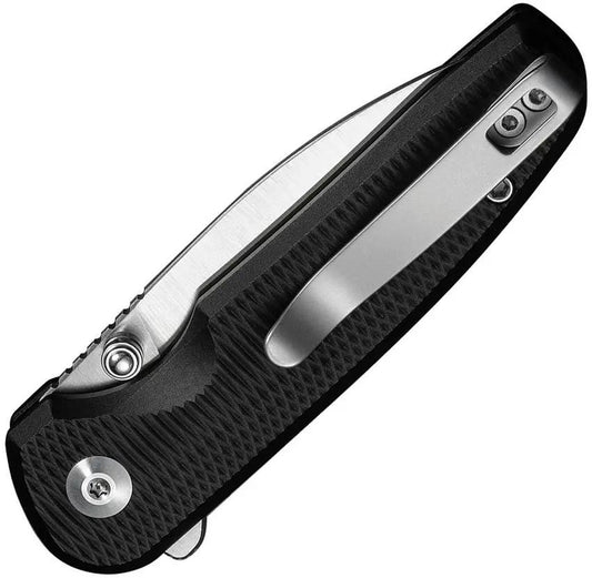 Civivi Mini Shakan Button Lock EDC Knife Satin Nitro V Steel Blade Black Aluminum Handle For Everyday Carry by Civivi