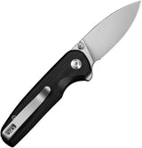 Civivi Mini Shakan Button Lock EDC Knife Satin Nitro V Steel Blade Black Aluminum Handle For Everyday Carry by Civivi