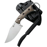 Civivi Midwatch Fixed Blade Knife for Outdoor EDC Enthusiasts with Bead Blast Bohler N690 Blade Brown Burlap Micarta Handle by Civivi