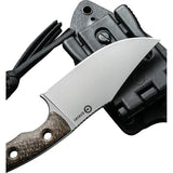Civivi Midwatch Fixed Blade Knife for Outdoor EDC Enthusiasts with Bead Blast Bohler N690 Blade Brown Burlap Micarta Handle by Civivi