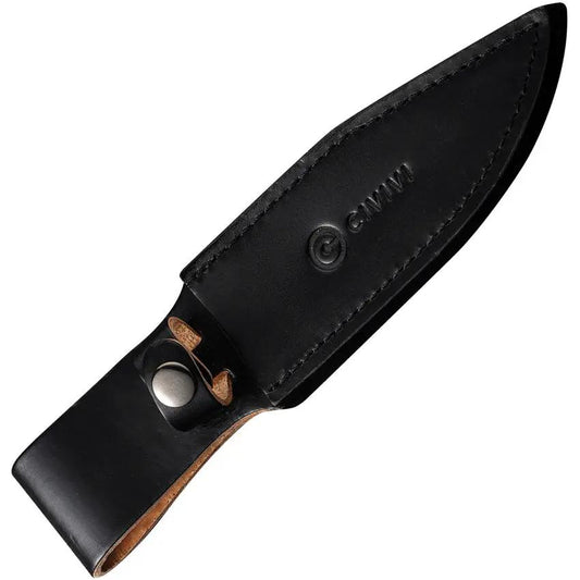 Civivi Teton Tickler Knife C20072-1 5.5In Satin D2 Clip Point With G10 Handle And Leather Sheath For EDC Enthusiasts by Civivi