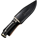 Civivi Teton Tickler Knife C20072-1 5.5In Satin D2 Clip Point With G10 Handle And Leather Sheath For EDC Enthusiasts by Civivi