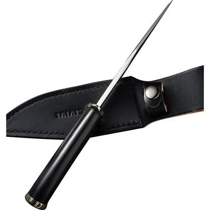 Civivi Teton Tickler Knife C20072-1 5.5In Satin D2 Clip Point With G10 Handle And Leather Sheath For EDC Enthusiasts by Civivi