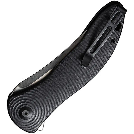Civivi Synergy3 Linerlock Knife Nitro V Steel Trailing Point Blade Stonewash Black G10 Handle EDC by Civivi
