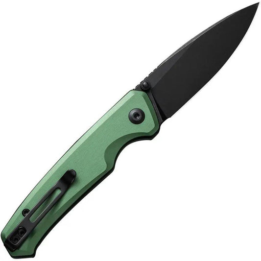 Civivi Altus Button Lock Knife For EDC Enthusiasts Green Aluminum Handle Nitro V Drop Point 4In Closed 3In Blade by Civivi