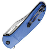 Civivi Ortis Linerlock Folding Knife Blue FRN Handle 3.25in Satin Clip Point Blade For EDC Enthusiasts by Civivi