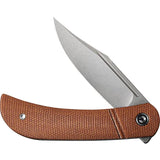 Civivi Appalachian Drifter Premium Folder Knife 4 Inch Closed CPM S35VN Blade Brown Micarta For EDC Enthusiasts by Civivi