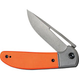 Civivi Trailblazer Knife Orange G10 Handle 4 Inch Closed 3 Inch Stonewashed 14C28N Blade For EDC Enthusiasts by Civivi