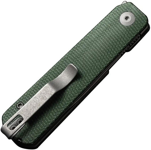 Civivi Sendy Linerlock Knife With Nitro V Stonewash Blade Green Micarta Handle For Everyday Carry Fans by Civivi