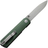 Civivi Sendy Linerlock Knife With Nitro V Stonewash Blade Green Micarta Handle For Everyday Carry Fans by Civivi