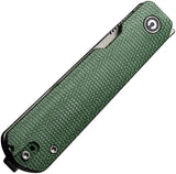 Civivi Sendy Linerlock Knife With Nitro V Stonewash Blade Green Micarta Handle For Everyday Carry Fans by Civivi