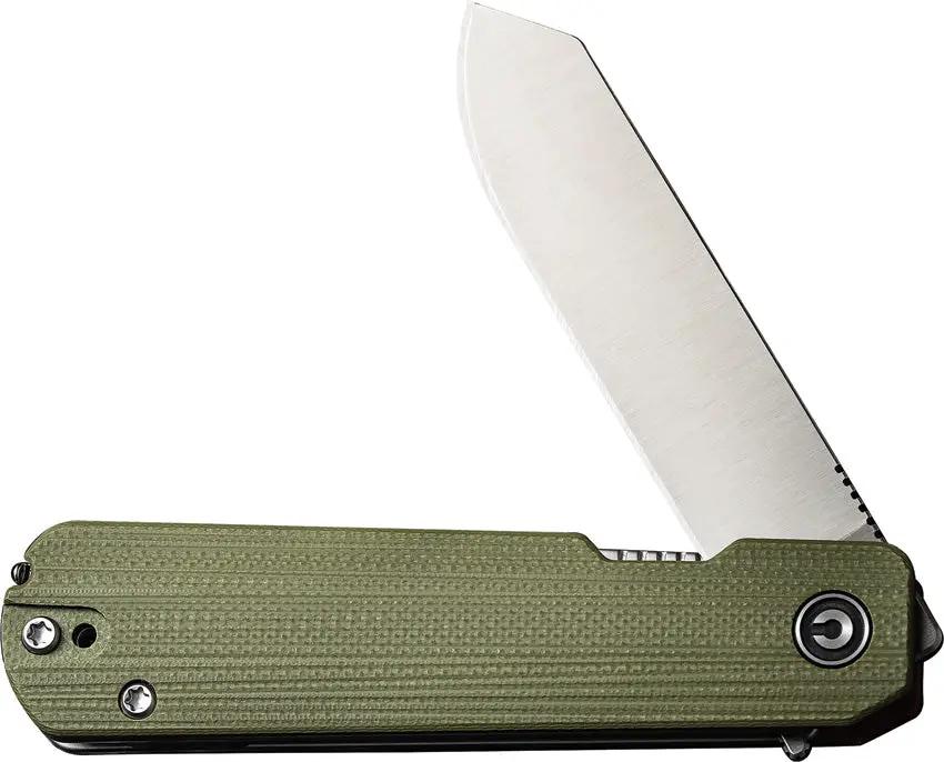 Civivi Sendy Linerlock Knife Green G10 Nitro V Blade 2.88in EDC For Enthusiasts With Toothpick Tweezers Case by Civivi