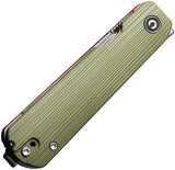 Civivi Sendy Linerlock Knife Green G10 Nitro V Blade 2.88in EDC For Enthusiasts With Toothpick Tweezers Case by Civivi