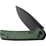 Civivi Conspirator Button Lock Knife Green Micarta Handle Nitro V Steel ThreePointFiveInch Blade EDC by Civivi