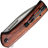 Civivi Conspirator Button Lock Folding Knife With Nitro V Steel Stonewash Blade And Cuibourtia Wood Handle For EDC by Civivi