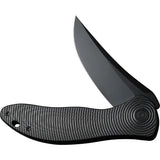 Civivi Synergy4 Linerlock Folding Knife Nitro V 4In Trailing Point Blade Black Stonewash G10 EDC Ready by Civivi
