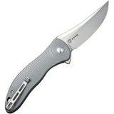 Civivi Synergy4 Linerlock Gray Folding Knife With Nitro V Blade 4-Inch Trailing Point G10 Handle EDC by Civivi