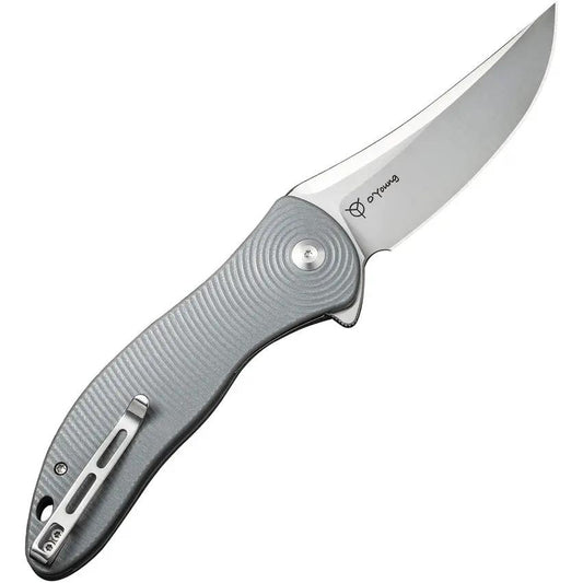 Civivi Synergy4 Linerlock Gray Folding Knife With Nitro V Blade 4-Inch Trailing Point G10 Handle EDC by Civivi