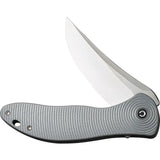 Civivi Synergy4 Linerlock Gray Folding Knife With Nitro V Blade 4-Inch Trailing Point G10 Handle EDC by Civivi