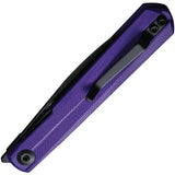 Civivi Clavi Linerlock Purple G10 Handle Nitro V Wharncliffe EDC Knife 4in Closed by Civivi
