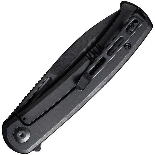 Civivi Cetos Framelock EDC Knife with Black Stonewash 14C28N Blade and Black Micarta Handle by Civivi