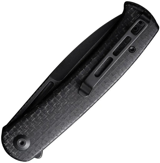 Civivi Caetus Linerlock Knife Black Burlap Micarta 14C28N Sandvik Spear Point Blade EDC With Clip Storage Case by Civivi