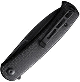 Civivi Caetus Linerlock Knife Black Burlap Micarta 14C28N Sandvik Spear Point Blade EDC With Clip Storage Case by Civivi