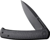 Civivi Caetus Linerlock Knife Black Burlap Micarta 14C28N Sandvik Spear Point Blade EDC With Clip Storage Case by Civivi
