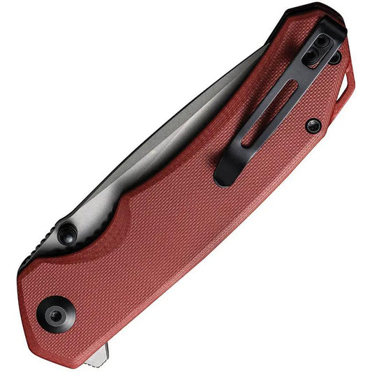 Civivi Brazen Linerlock Knife Burgundy G10 For EDC Enthusiasts Three Point Five Inch Stonewash 14C28N Blade by Civivi