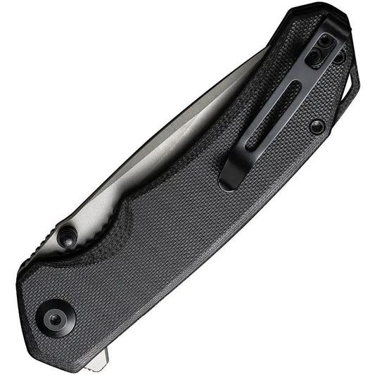 Civivi Brazen Linerlock Knife with 14C28N Stonewashed Blade Black G10 Handle Extended Tang for EDC Enthusiasts by Civivi