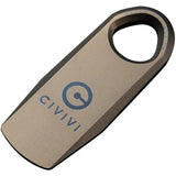 Civivi Titanium Ti-Bar Pry Bar Tool 1.75in For EDC Enthusiasts With Lanyard Loop Champagne Satin Finish by Civivi