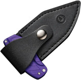 Civivi Typhoeus Adjustable Push Dagger Purple G10 Handle 14C28N Blade 2.25in 6.25in Belt Sheath Tactical EDC by Civivi