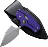 Civivi Typhoeus Adjustable Push Dagger Purple G10 Handle 14C28N Blade 2.25in 6.25in Belt Sheath Tactical EDC by Civivi