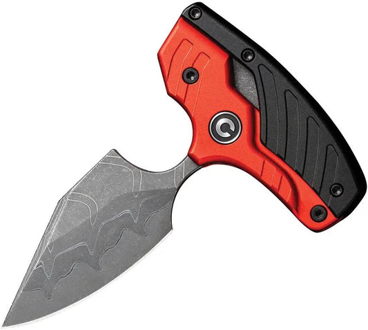 Civivi Typhoeus Adjustable Red And Black Damascus Blade Push Dagger With Belt Sheath For EDC Enthusiasts by Civivi
