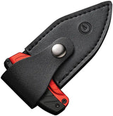 Civivi Typhoeus Adjustable Red And Black Damascus Blade Push Dagger With Belt Sheath For EDC Enthusiasts by Civivi