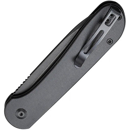 Civivi Elementum Button Lock Folding Knife For EDC Enthusiasts Premium 14C28N Blade Black Stonewash G10 by Civivi