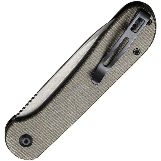 Civivi Elementum Button Lock Folding Knife For Premium EDC Enthusiasts 3.5in 14C28N Sandvik Green Canvas Micarta by Civivi