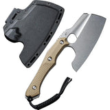 Civivi Aratra Fixed Blade Knife Tan G10 Handle Full Tang D2 Steel With Kydex Sheath For Outdoor Enthusiasts by Civivi