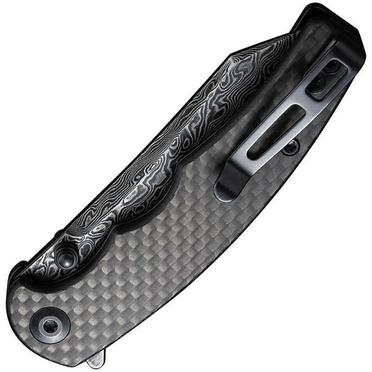 Civivi P87 Folder Knife With Damascus Steel Blade And Carbon Fiber Handle For EDC Enthusiasts by Civivi