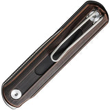 Civivi Foldis Slip Joint Copper Handle EDC Knife Bead Blast Nitro V Steel Drop Point With Extended Tang Pocket Clip by Civivi