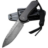 Civivi Elementum Fixed Blade Knife Premium Damascus Steel Ebony Wood Handle EDC Enthusiasts With Terzuola T Clip Sheath by Civivi