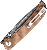 Civivi Imperium Linerlock Knife Damascus Blade Micarta Handle Thumb Stud For EDC Enthusiasts by Civivi