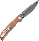 Civivi Imperium Linerlock Knife Damascus Blade Micarta Handle Thumb Stud For EDC Enthusiasts by Civivi