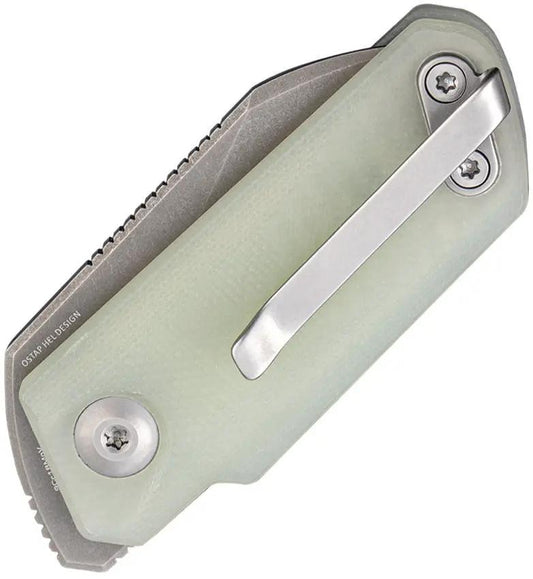 Civivi Ki-V Jade Folder Knife With Stonewashed 9Cr18MoV Blade Jade G10 Handle Extended Tang EDC by Civivi