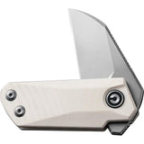 Civivi Ki V Folder Ivory G10 EDC Knife 2.38in Closed 9Cr18MoV Blade Extended Tang Pocket Clip Storage Case by Civivi