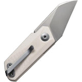 Civivi Ki V Folder Ivory G10 EDC Knife 2.38in Closed 9Cr18MoV Blade Extended Tang Pocket Clip Storage Case by Civivi