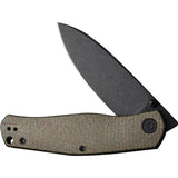 Civivi Sokoke Linerlock Knife For EDC Enthusiasts Green Burlap Micarta Handle 14C28N Sandvik Blade Extended Tang by Civivi