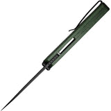 Civivi Sokoke Damascus Linerlock Knife For EDC Enthusiasts With Extended Tang Green Micarta Handle by Civivi